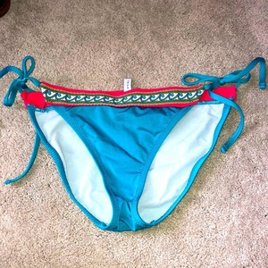 Trina Turk‎ Bikini Bottom Size 8 Turquoise Blue Multi Colored